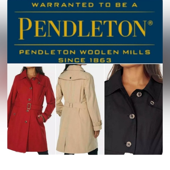 Pendleton Classic Trench Raincoat, Women’s, XL - Picture 6 of 11